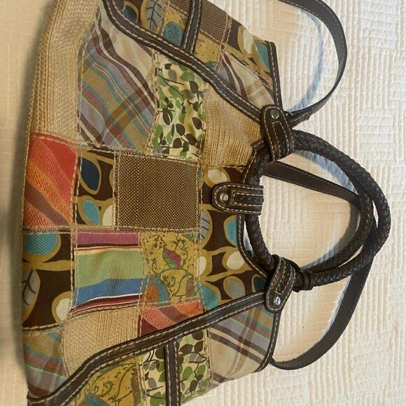 Ladies Fossil Brand Purse Patchwork - Picture 1 of 4